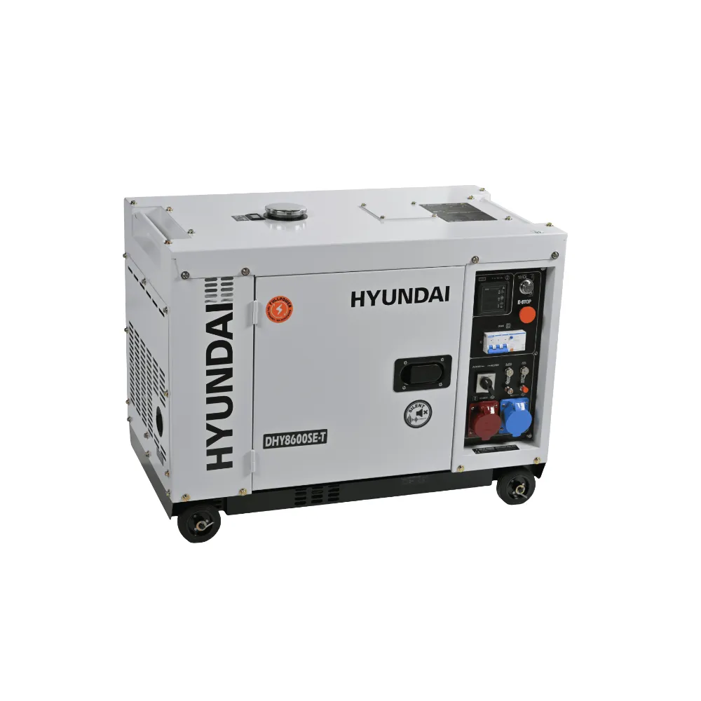 PACHET - Generator de curent trifazat cu motor diesel Hyundai DHY8600SE-T, putere motor 12 CP, Putere maxima 7.9 kVA, tensiune 380 / 220 V + Automatizare trifazata ATS12-3P [6]