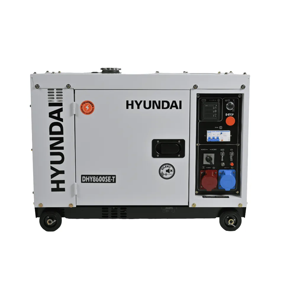 PACHET - Generator de curent trifazat cu motor diesel Hyundai DHY8600SE-T, putere motor 12 CP, Putere maxima 7.9 kVA, tensiune 380 / 220 V + Automatizare trifazata ATS12-3P [5]