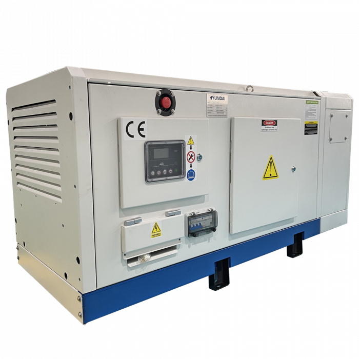 Pachet - Generator de curent trifazat cu motor diesel insonorizat, 4 timpi de 15 KVA / 13 kW, HYUNDAI DHY15L + Automatizare trifazata ATS-63A [3]