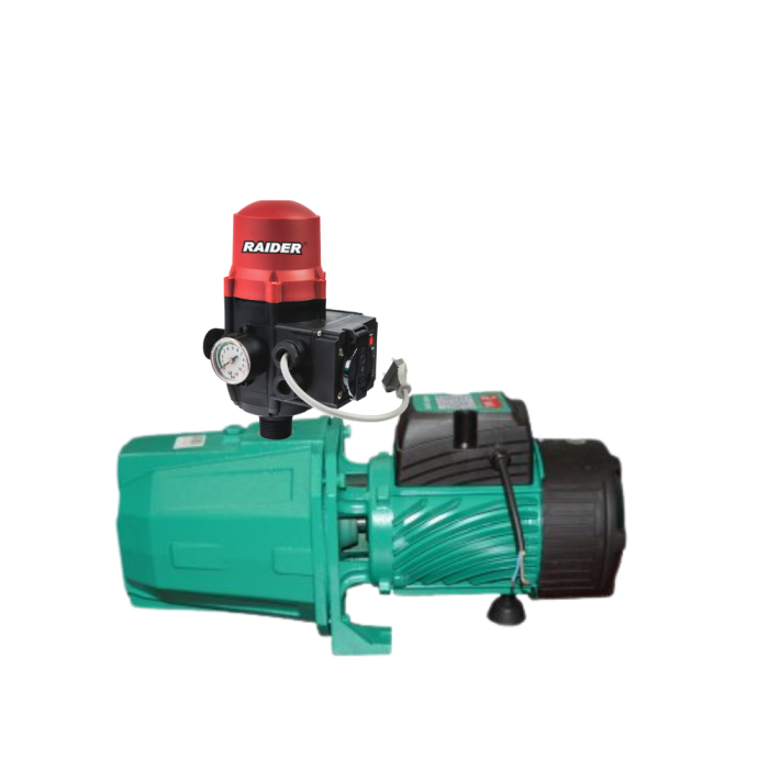 Pachet hidrofor - Pompa de suprafata DRK, model JET200, putere 1.5kW, debit 130l/min + Prescontrol 2.2 kW cu priza [1]