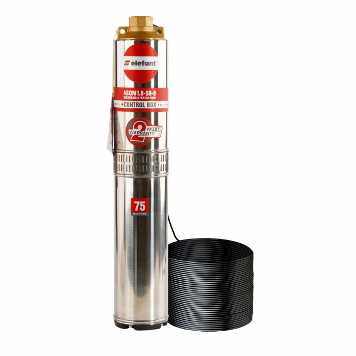 Pachet hidrofor - Pompa submersibilă, 8 turbine, 970 W, 3.6 m³/h, 90 m cablu + Prescontrol automat EWPC-1, 1.1KW [3]