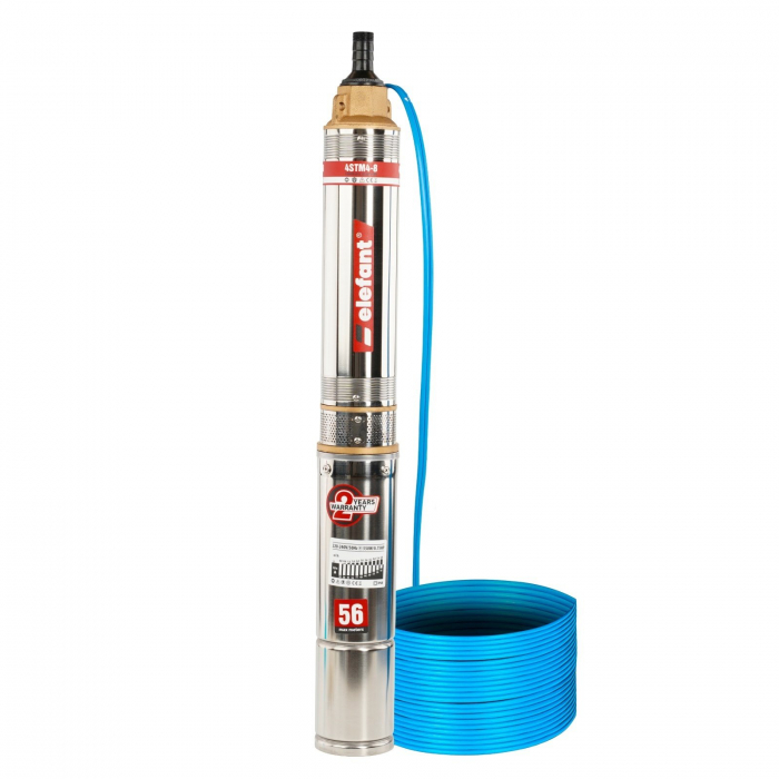 Pachet hidrofor - Pompa submersibila Elefant 4STM4-8 550 w, 70 m, 5 m³/h + Prescontrol automat EWPC-1, 1.1KW [9]