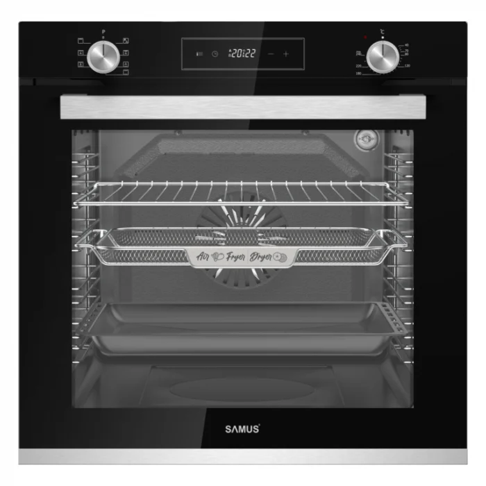 Pachet- Plita vitroceramica incorporabila Samus PSVE-64BG10, 9 trepte, Neagra+Cuptor incorporabil Samus SCE827GCF, 7 functii, Negru [4]