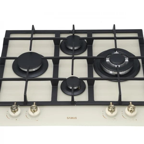Pachet- Hota decorativa Samus HS604DHR, Putere absorbtie 400 mc/h, 1 motor, 166 W, latime 60 cm, Filtru metalic+ Plita incorporabila Samus PSG-64VG1, 4 arzatoare, arzator Wok, aprindere electrica, dis [6]