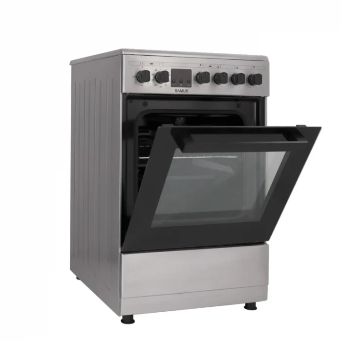 Pachet-Hota decorativa Samus HS630DLB , tip turn, 1 motor, latime 60 cm, filtru tip dublu caseta din aluminiu+ Aragaz electric Samus SM564VTE, cuptor cu 10 functii, grill, convectie 3D, timer digital, [6]