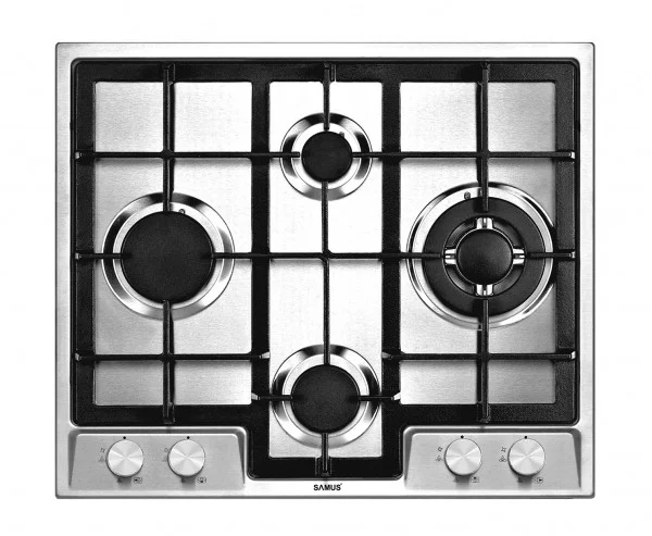 Pachet - Hota decorativa Samus HS661DGX, latime 59.5 cm, filtru de grasime din aluminiu, 9 trepte de absorbtie+Plita incorporabila Samus PSG-64SX5, 4 arzatoare, arzator Wok, aprindere electrica [6]