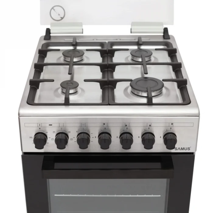 Pachet- Hota incorporabila Samus HS6060TX,latime 60 cm, 2 trepte de absorbtie, Filtru tip dublu-caseta+Aragaz electric / gaz Samus SM562AENS, 4 arzatoare gaz, cuptor electric, aprindere electrica [6]