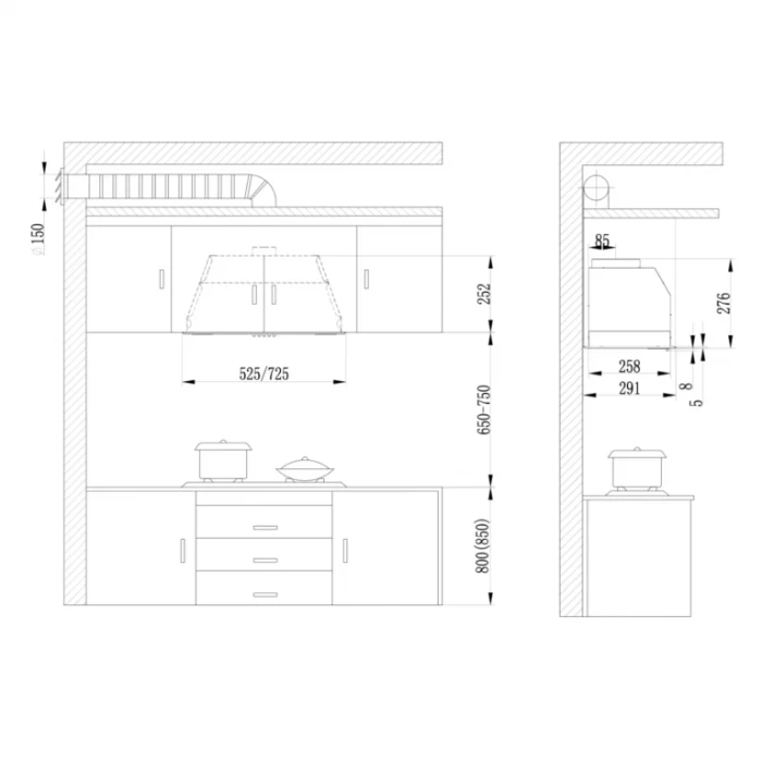 Pachet- Hota incorporabila Samus HS6061DTGX, 1 motor, latime 60 cm, filtru din aluminiu, control touch+Aragaz electric / gaz Samus SM665AENS, 4 arzatoare pe gaz, cuptor electric, 10 functii, convectie [4]