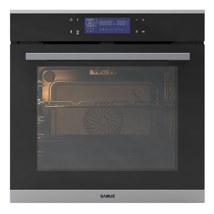 Pachet - Hota incorporabila Samus HS6061DTGX, 60 cm, putere 611 m³/h + Cuptor Electric 74L, Clasa A+, 13 Funcții, Autocurățare Catalitică + Plită cu inducție 4 zone Samus PSI-64BG7, 60 cm, 7000W [4]