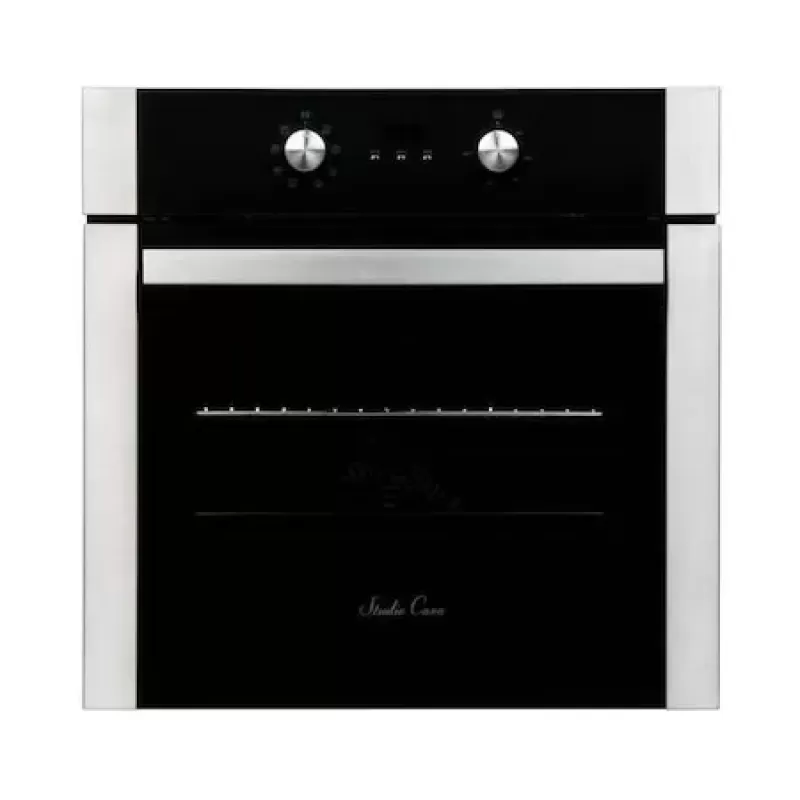 Pachet incorporabil cuptor electric, plita gaz si hota telescopica Elettra Black Studio Casa, Termostat, Programator digital pentru inceputul si sfarsitul coacerii, 4 arzatoare gaz, 1 motor turbo, Neg [2]