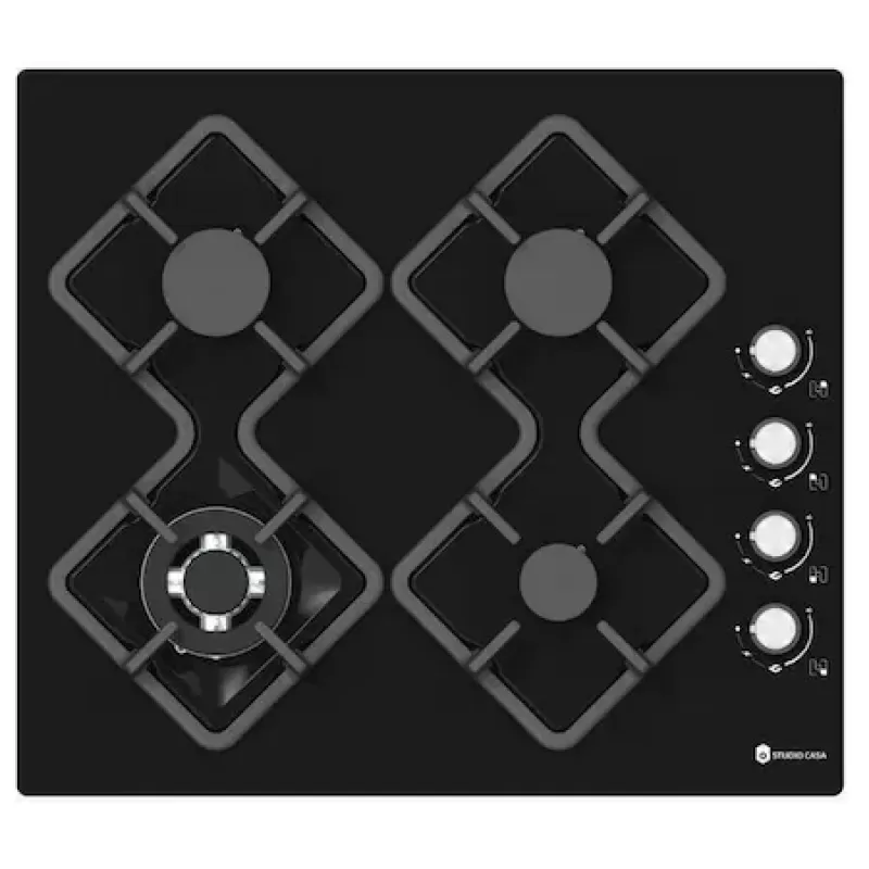 Pachet incorporabil cuptor electric, plita gaz si hota telescopica Elettra Black Studio Casa, Termostat, Programator digital pentru inceputul si sfarsitul coacerii, 4 arzatoare gaz, 1 motor turbo, Neg [3]
