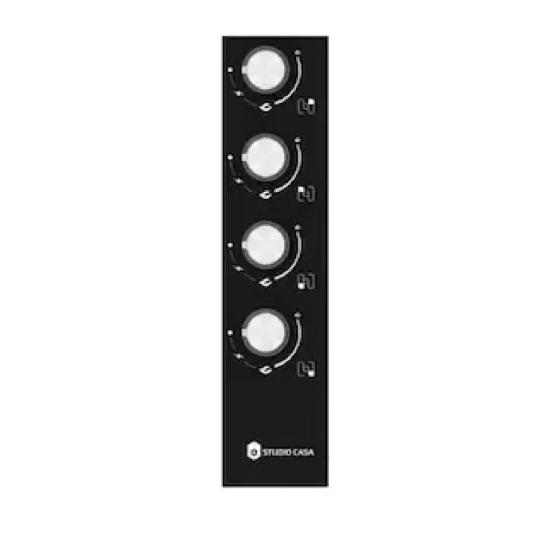 Pachet incorporabil cuptor electric, plita gaz si hota telescopica Elettra Black Studio Casa, Termostat, Programator digital pentru inceputul si sfarsitul coacerii, 4 arzatoare gaz, 1 motor turbo, Neg [4]