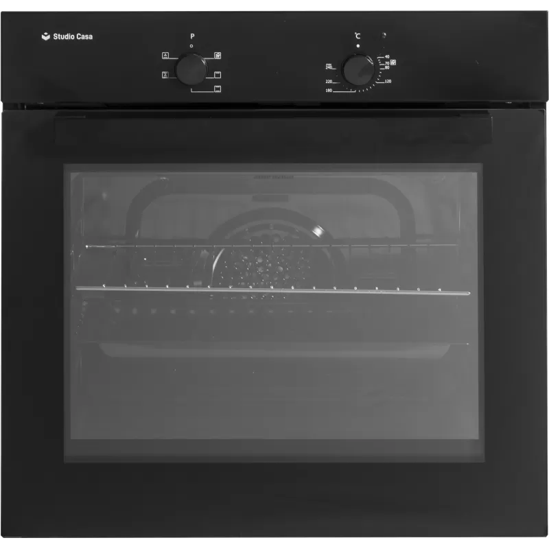 Pachet incorporabil cuptor electric, plita gaz si hota telescopica front sticla neagra, City Black Studio Casa, Clasa energetica A, 6 functii, 4 arzatoare gaz, Negru [2]