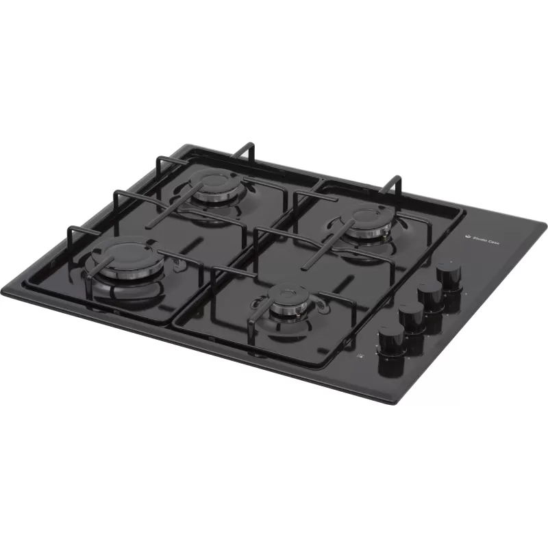 Pachet incorporabil cuptor electric, plita gaz si hota telescopica front sticla neagra, City Black Studio Casa, Clasa energetica A, 6 functii, 4 arzatoare gaz, Negru [3]