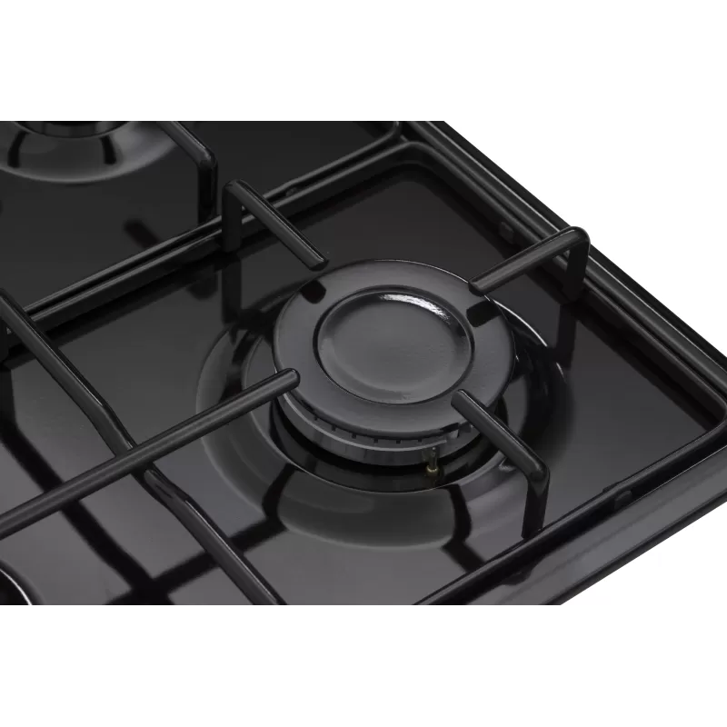 Pachet incorporabil cuptor electric, plita gaz si hota telescopica front sticla neagra, City Black Studio Casa, Clasa energetica A, 6 functii, 4 arzatoare gaz, Negru [5]