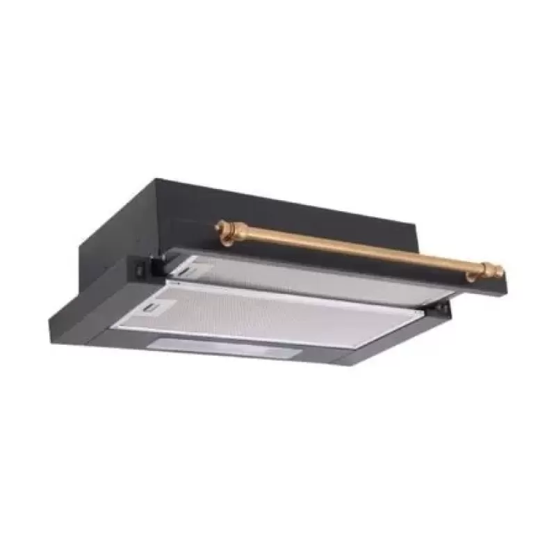 Pachet incorporabil cuptor electric ,plita gaz si hota telescopica Studio Casa Toscana Retro Black Rustic, Gratare fonta, Negru [3]