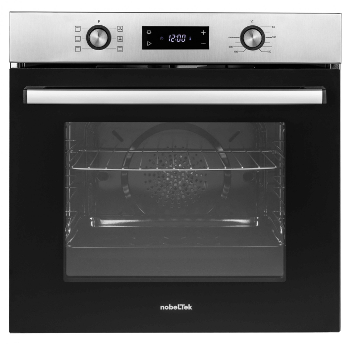 Pachet incorporabil NobeLTek Cuptor electric NBIO-627IX, 76 L, 7 functii + Plita gaz NHBG-6400IXF, 4 arzatoare, gratar fonta, Inox [2]