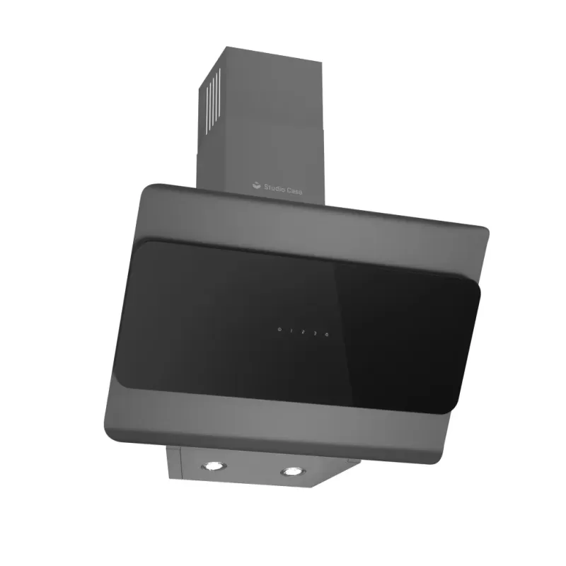 Pachet incorporabil Studio Casa Lean Bellagio, Cuptor electric, Plita gaz sticla neagra si Hota decorativa sticla neagra, 10 functii, 81 l, Grill, Rotisor, Ventilator, Display Touch, Sticla neagra / I [5]