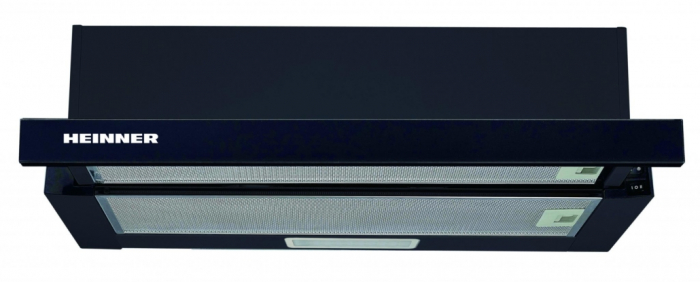 Pachet incorporabile FRAM & HEINNER - Plită pe gaz FRAM FBH-M705IWF-GBK 5 arzătoare, Aprindere electric, 75 cm, Sticlă Neagră + Hotă telescopică HEINNER HTCH-490GBK, absorbție 413.5 m³/h, latime 90 cm [4]