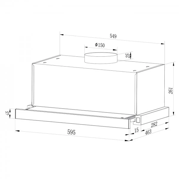 Pachet incorporabile Samus- Hota incorporabila Samus HS6060TX, 600 mc/h, 1 motor, latime 60 cm, 2 trepte de absorbtie+Plita incorporabila Samus PSG-64SX9, 4 arzatoare, arzator Wok, aprindere electrica [3]