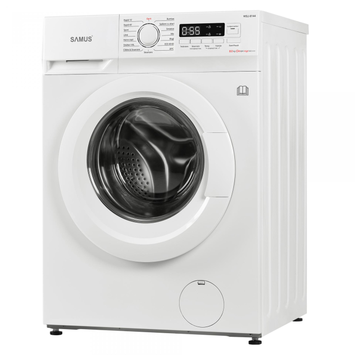 Pachet - Masina de spalat 8 kg, 15 programe, clasa A, Samus WSLI-8144 + Uscator de rufe 8 kg, Inverter, Pompa de caldura, Steam, Samus SGDP-824 [3]