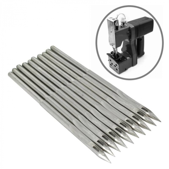 PACHET - Masina Profesionala Pentru Cusut Saci Rafie, Hartie, Panza-Plastic 210w taiere automata, Micul Fermier GF-1681 + 10 Mosoare ata + Set 10 ace [2]