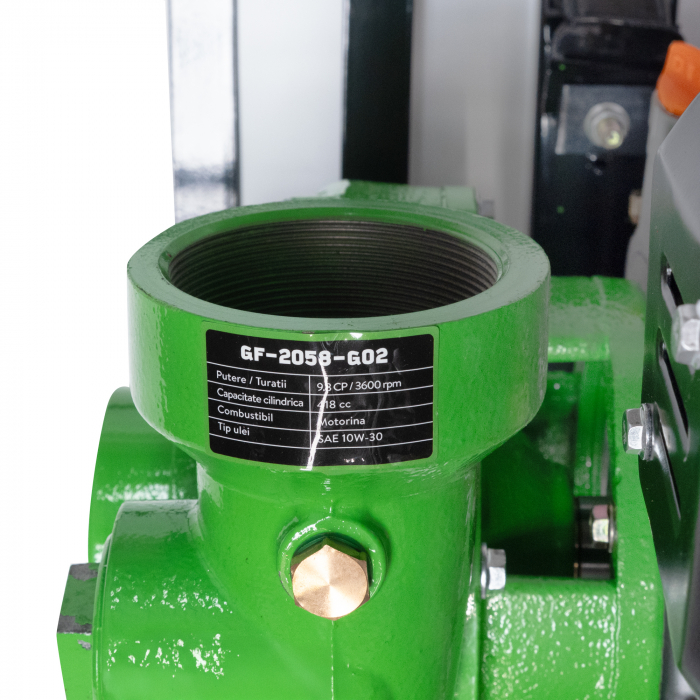 Pachet - Motopompa Diesel Micul Fermier GF-2058-G02, 9.8 CP, 418cc, 3", 45.000 l/h, 4T, Pornire Manuală + 3 Aspersoare cu impact din aluminiu, diametru de aspersie 32-58 m [12]