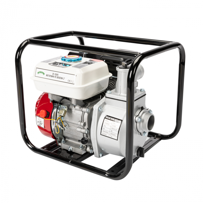 Pachet - Motopompa Micul Fermier 6.5cp 196cc, benzina 4t, racord 2", debit 30000l/h + 2 Sticle de ulei 4 T [3]