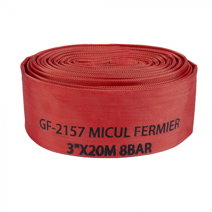 PACHET-Motopompa Micul Fermier pentru apa, diesel, 3 toli, 9,8 Cp, debit 45 mc/h, de presiune inalta, 4 timpi + Furtun pompier 3" 20m 8bar fara capete ROSU [3]