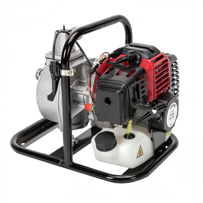 PACHET - Motopompa pentru apa, motor 2 timpi, 1 tol, debit 250 l/min, 2Cp 1.5 kw + Furtun apa refulare Flat PVC 1" 50 MMicul Fermier [3]