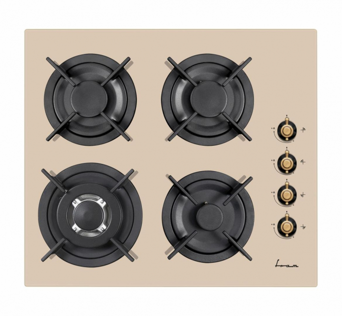 Pachet Plita incorporabila Fram FBH-V4IWF-RGBG, Gaz, Wok, Gratar fonta, Dispozitiv de siguranta, Design rustic, 60 cm  cu Butelie GPL 26L, Ceas Regulator, Furtun 2m și 2 Coliere [2]