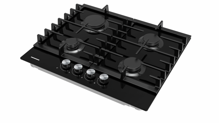 Pachet - Plită incorporabilă Heinner HBH-M421IRFGBK, 4 Zone Gaz, Sticlă Neagra + Hota incorporabila decorativa DCH-350RGBK, absorbtie 276.6 mc/h, 60 cm, Sticla neagra [3]