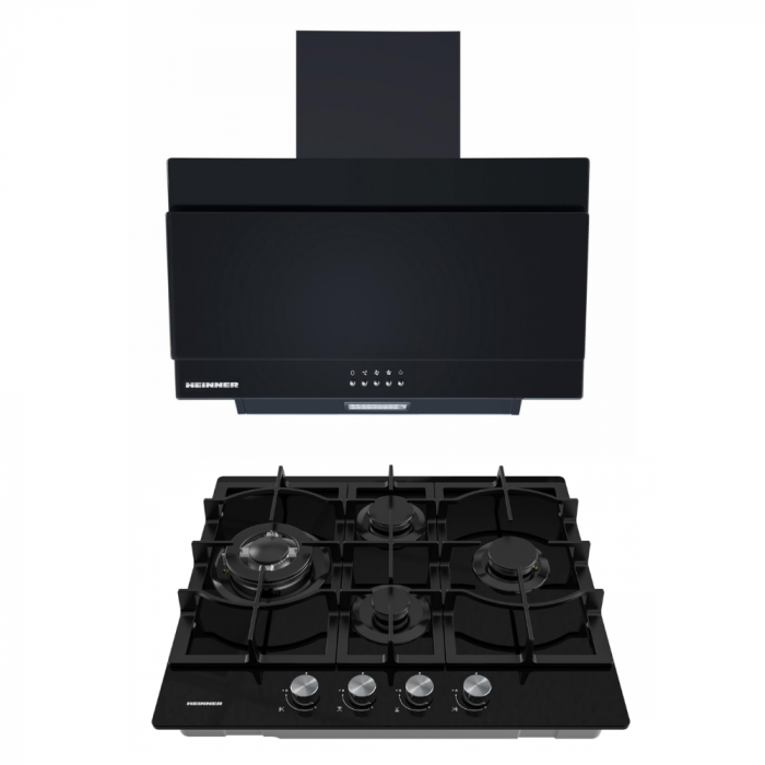 Pachet - Plită Incorporabilă HEINNER HBH-M452IWFGBK + Hota Decorativă HEINNER DCH-350RGBK [1]