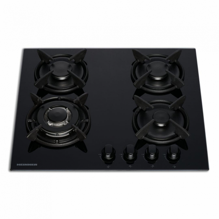 Pachet Plita incorporabila Heinner HBH-V4IWFGBK, Gaz, 4 arzatoare, Arzator wok, Aprindere electrica integrata, 58 cm [5]