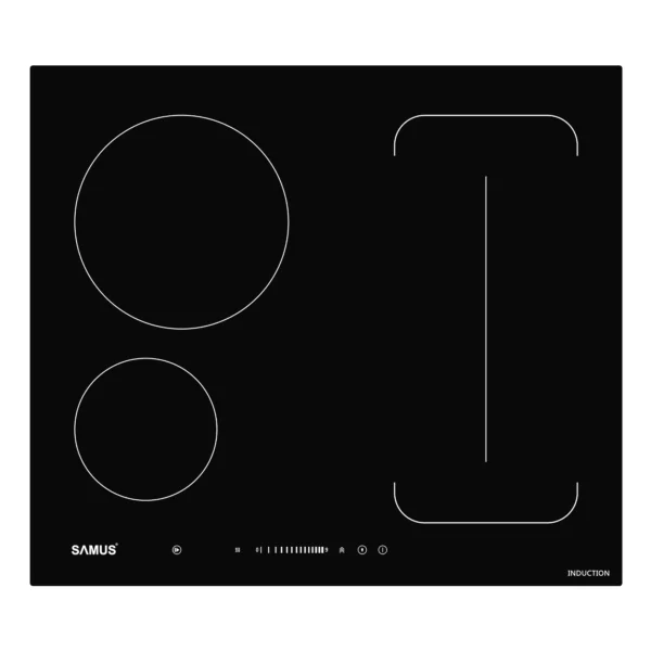 Pachet- Plita incorporabila inductie Samus PSI-64BG9, 9 trepte putere, control touch, Neagra+ Hota decorativa inclinata Samus HSI665DGB, latime 60 cm, Neagra [2]