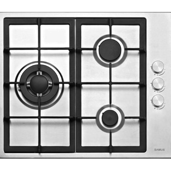 Pachet Plita incorporabila Samus PSG-63SX1, 3 arzatoare, arzator Wok, aprindere electrica, dispozitiv siguranta arzatoare+ Butelie GPL 26L, Ceas Regulator, Furtun 2m și 2 Coliere [4]