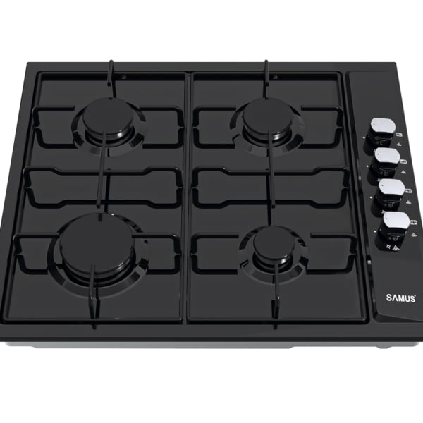 Pachet Plita incorporabila Samus PSG-64SB, 4 arzatoare, aprindere electrica, dispozitiv siguranta arzatoare, gratare metalice+ Butelie GPL 26L, Ceas Regulator, Furtun 2m și 2 Coliere [5]