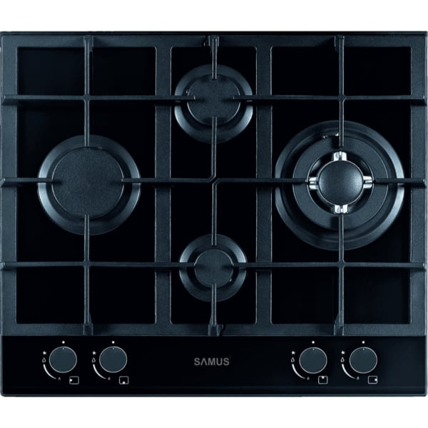Pachet Plita incorporabila Samus PSG-64SG2, 4 arzatoare, arzator Wok, aprindere electrica, dispozitiv siguranta arzatoare, suport sticla+ Butelie GPL 26L, Ceas Regulator, Furtun 2m și 2 Coliere [4]