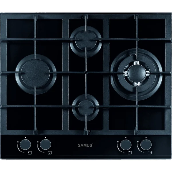 Pachet - Plita incorporabila Samus PSG-64SG2, 4 arzatoare, suport sticla, Neagra+ Hota incorporabila Samus HS6030TB, 2 trepte, Neagra [2]