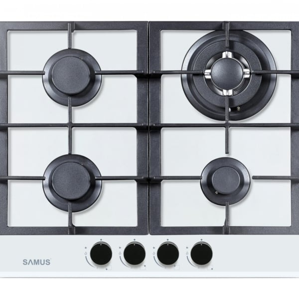 Pachet Plita incorporabila Samus PSG-64SG3 WH, 4 arzatoare, arzator Wok, aprindere electrica, dispozitiv siguranta arzatoare+ Butelie GPL 26L, Ceas Regulator, Furtun 2m și 2 Coliere [4]