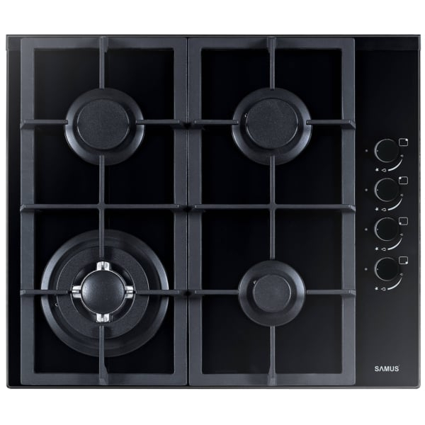 Pachet Plita incorporabila Samus PSG-64SG4, 4 arzatoare, 1 arzator Wok, aprindere electrica, sistem siguranta la arzatoare+ Butelie GPL 26L, Ceas Regulator, Furtun 2m și 2 Coliere [4]