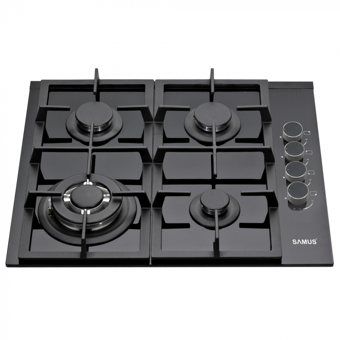 Pachet - Plita incorporabila Samus PSG-64SG4, 4 arzatoare, 1 arzator Wok + Cuptor incorporabil Samus SC840GT 4 functii, grill, timer mecanic, 2400 W, negru [5]