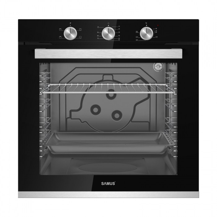 Pachet - Plita incorporabila Samus PSG-64SG4+ Cuptor incorporabil Samus SC840GT+ Chiuveta de bucatarie din inox MIXXUS, Culoare NANO-BLACK, Dimensiune 500 x 450mm [6]