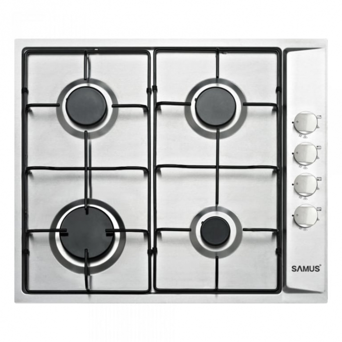 Pachet Plita incorporabila Samus PSG-64SX, 4 arzatoare, aprindere electrica, sistem de siguranta la arzatoare, panou de control lateral+ Butelie GPL 26L, Ceas Regulator, Furtun 2m și 2 Coliere [4]