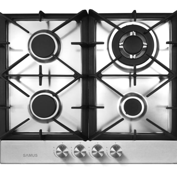 Pachet Plita incorporabila Samus PSG-64SX7, 4 arzatoare, 1 arzator Wok, aprindere electrica, sistem siguranta la arzatoare+ Butelie GPL 26L, Ceas Regulator, Furtun 2m și 2 Coliere [4]