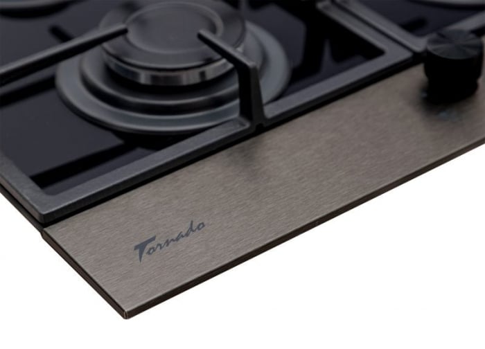 Pachet Plita incorporabila Tornado ECLIPSE Dark Inox, NG/GPL, 60 cm+ Butelie GPL 26L, Ceas Regulator, Furtun 2m și 2 Coliere [5]