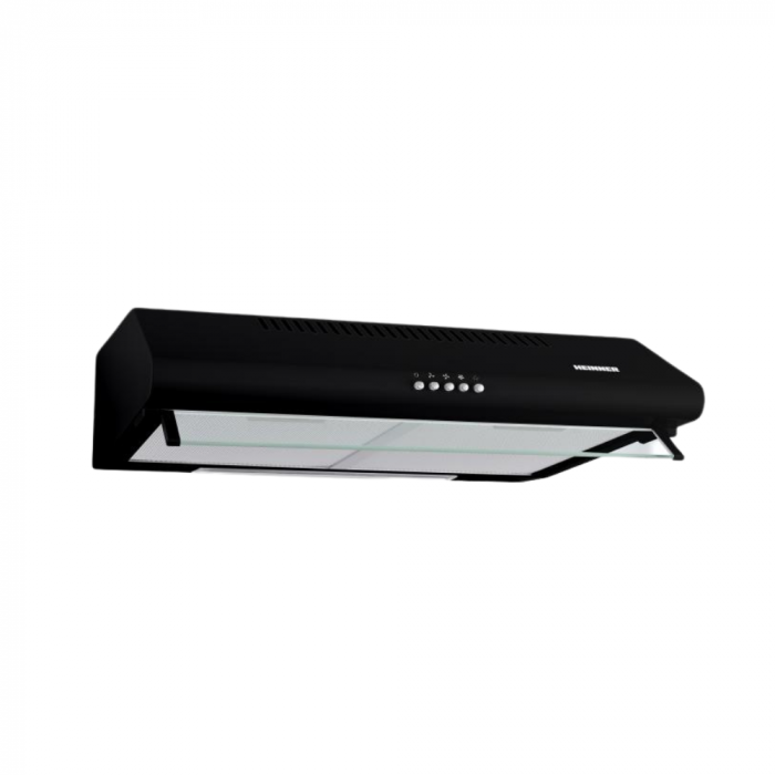 Pachet - Plită pe gaz FRAM FBH-M4IRF-GBK 4 arzătoare Sticlă Neagră + Hotă tradițională HEINNER CH-400-BK Neagră, 2 motoare, 60 cm [3]