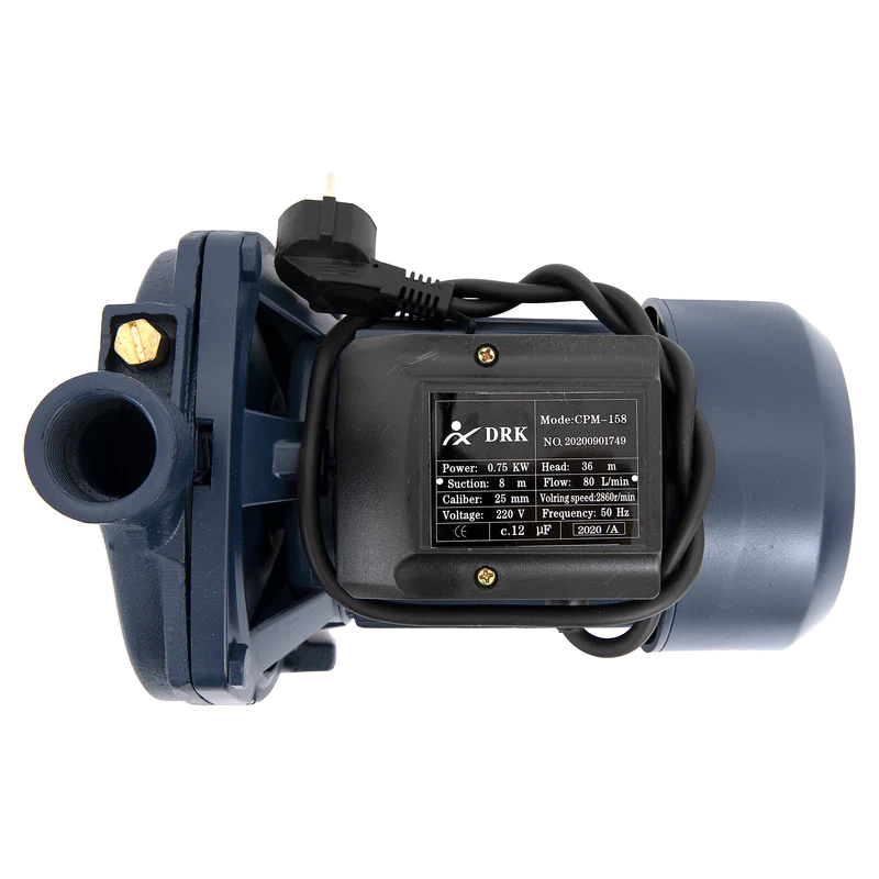 Pachet - Pompa de suprafata CPM-158, putere 750 w, debit 80L/min, racord 1 tol + Presostat electronic DRK cu priza, Model PC-13AB [8]