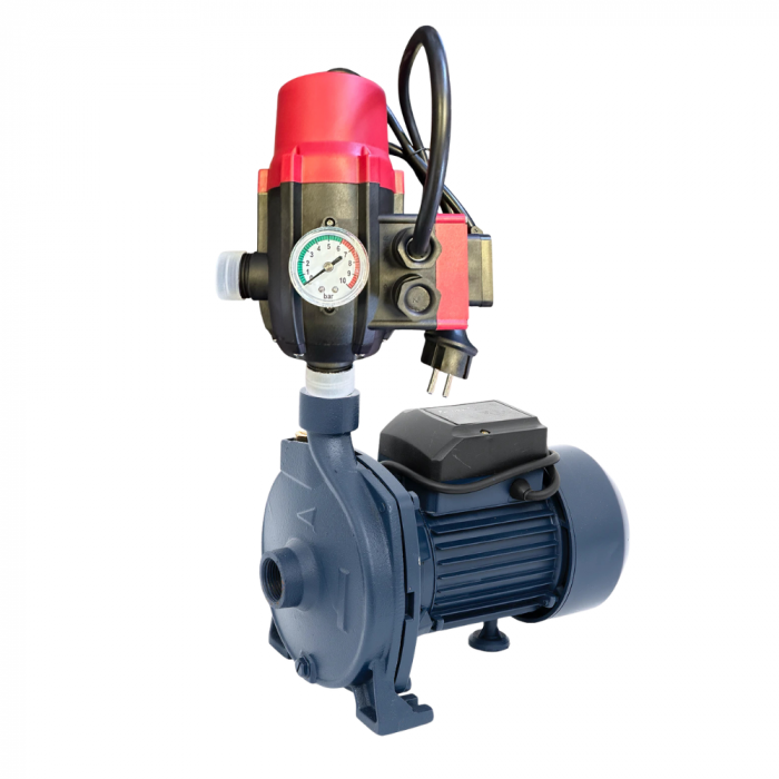 Pachet - Pompa de suprafata CPM-158, putere 750 w, debit 80L/min, racord 1 tol + Presostat electronic DRK cu priza, Model PC-13AB [6]