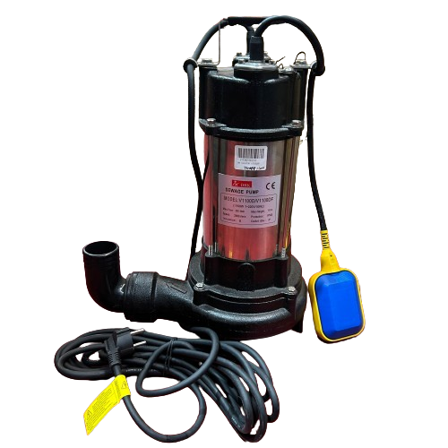 Pachet -  Pompa DRK V1100DF, pentru apa murdara ( fosa wc ),  cu tocator, 2 toli, 1100W, debit 300l/min + Furtun pompier 20m [2]